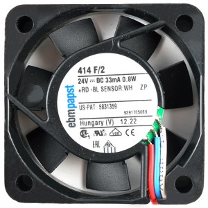 Ebmpapst 414F/2 ( VWCA040FJDBS 9291705069 ) 24V 33mA 0.8W 3wires Cooling Fan
